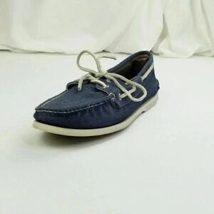 Sperry Top-Sider 11M Men's Blue Denim Sailboat & Embossed Heel Logo Boat Shoes
